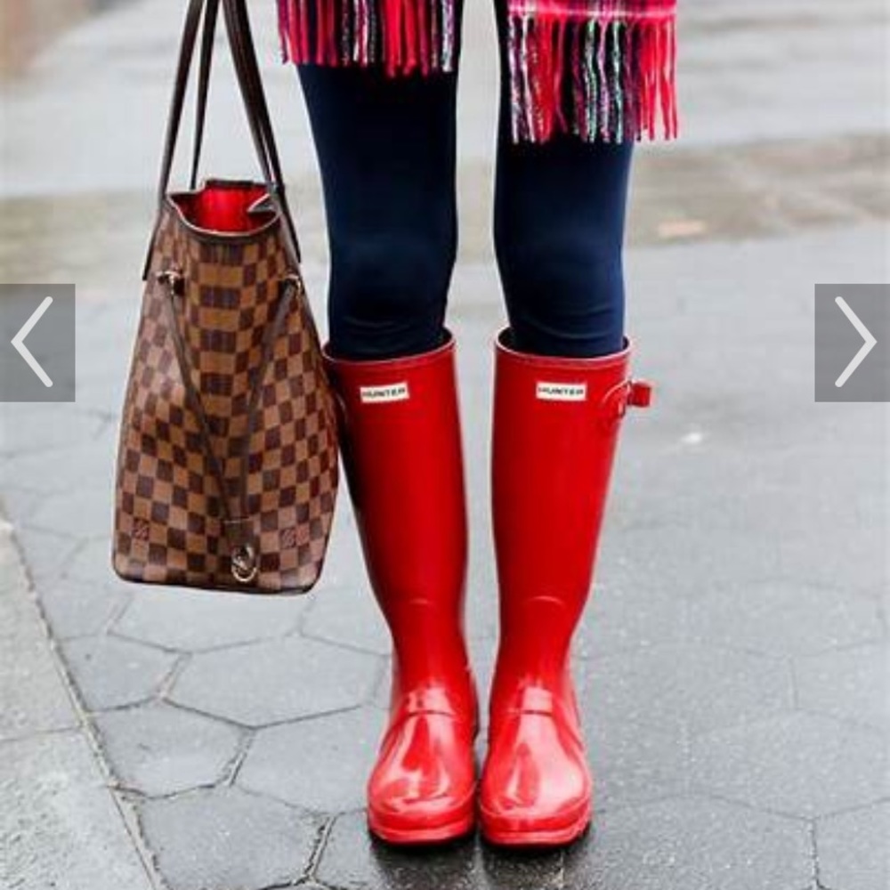 Hunter Original Huntress Red Gloss Rain Boots